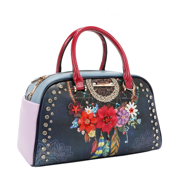 Dream Comes True Boston Bag the Front is Embellished with