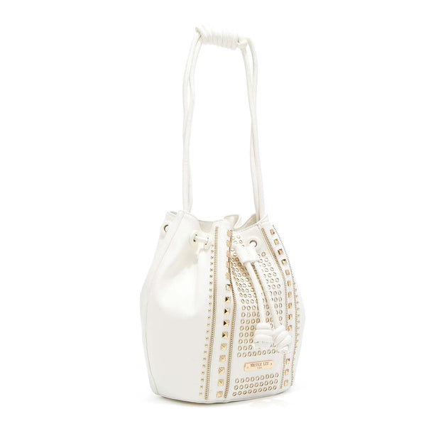 Oversized Studded Bucket Bag Vegan Leather Punk Rock Convertible Backpack Bucket Backpack Leather main image 3