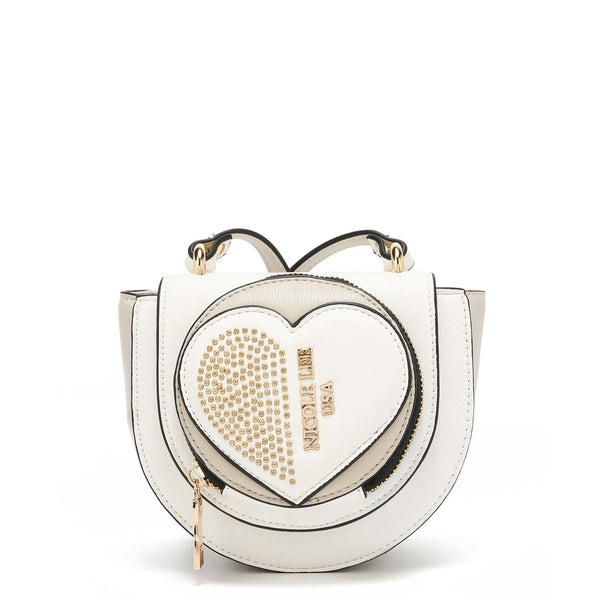 Venus Mini Heart Crossbody, Studded Small Handbag, Fashion Handbag