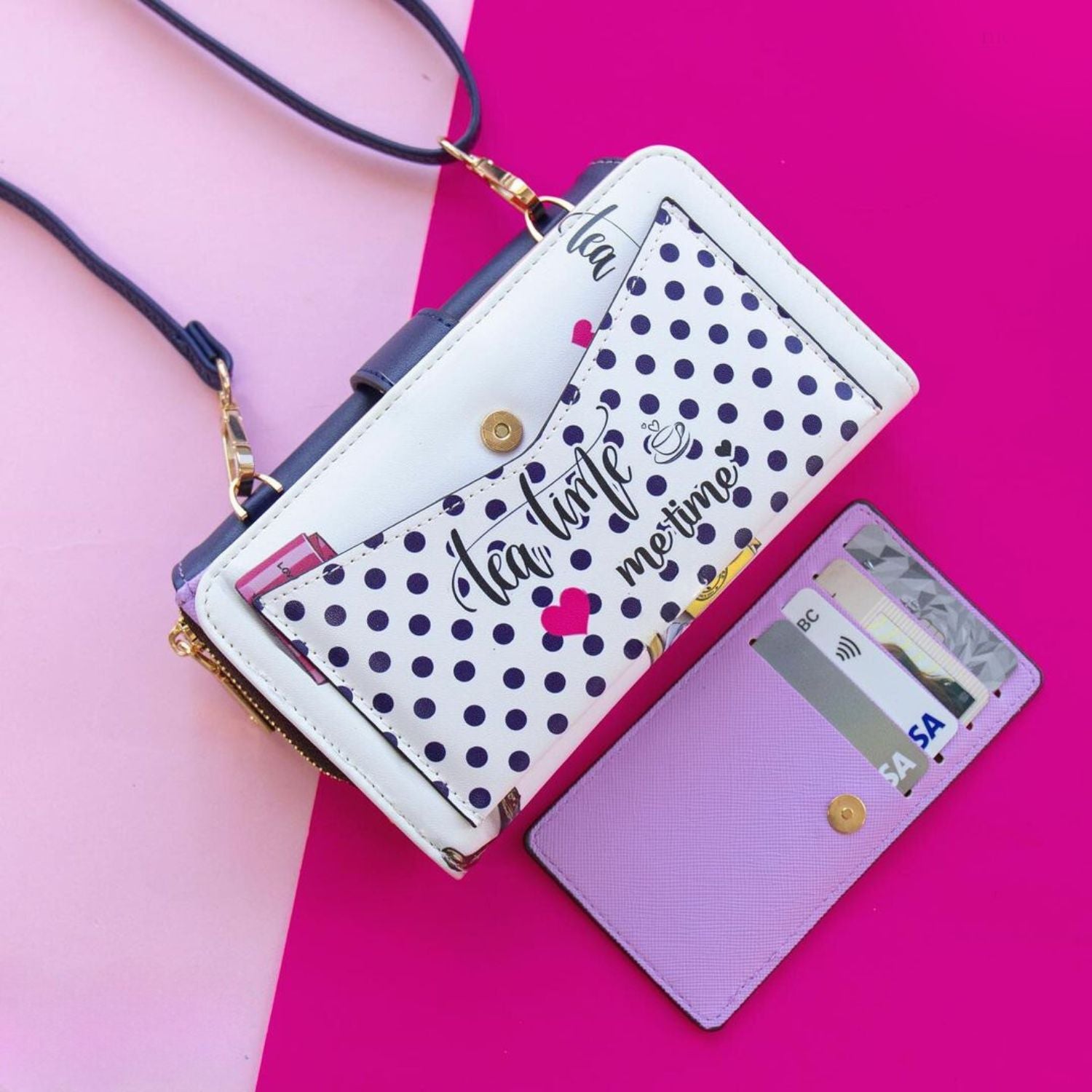 TRIFOLD PHONE CASE CROSSBODY WALLET