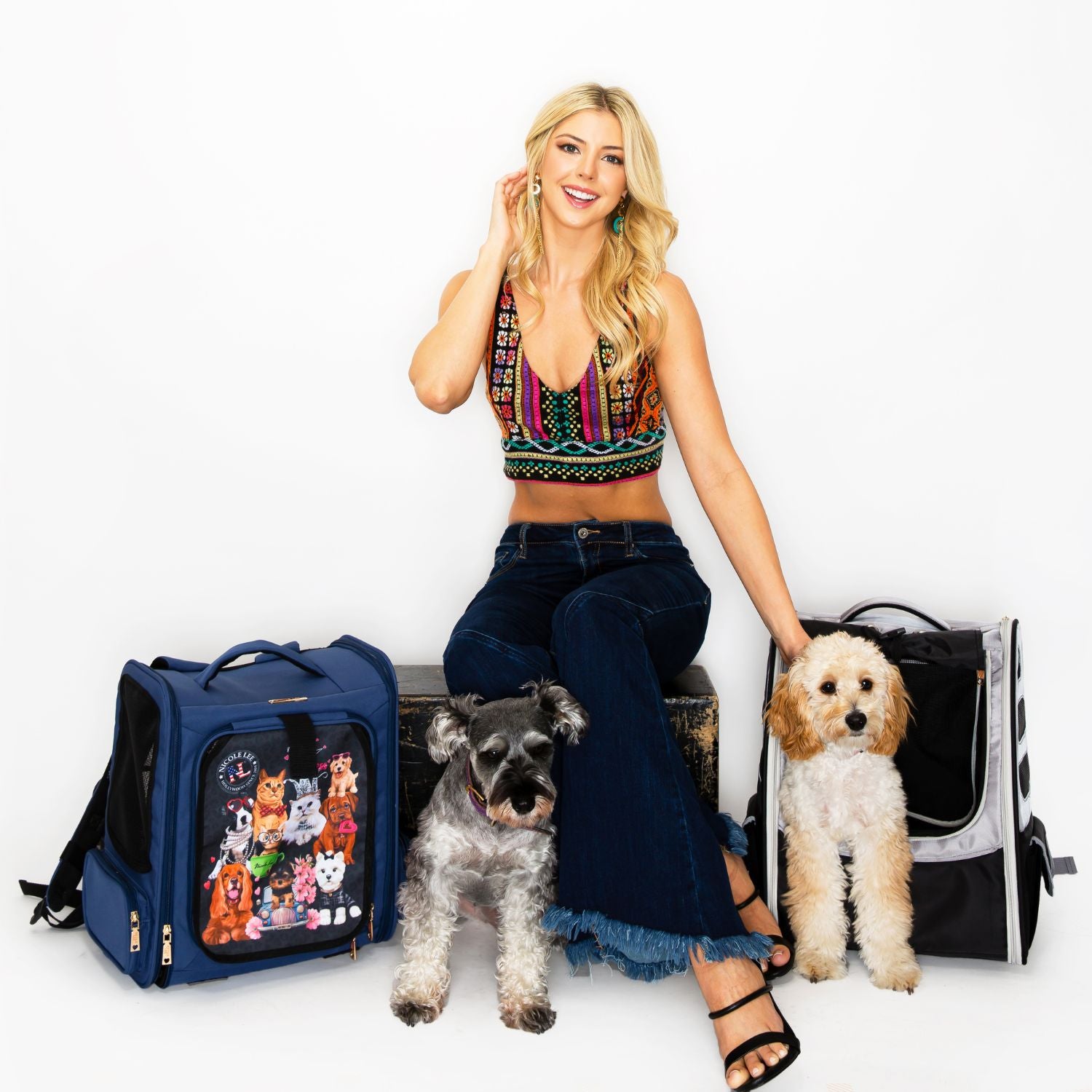 Expandable Pet Carrier Backpack for Small Pets, Multiple Pockets
