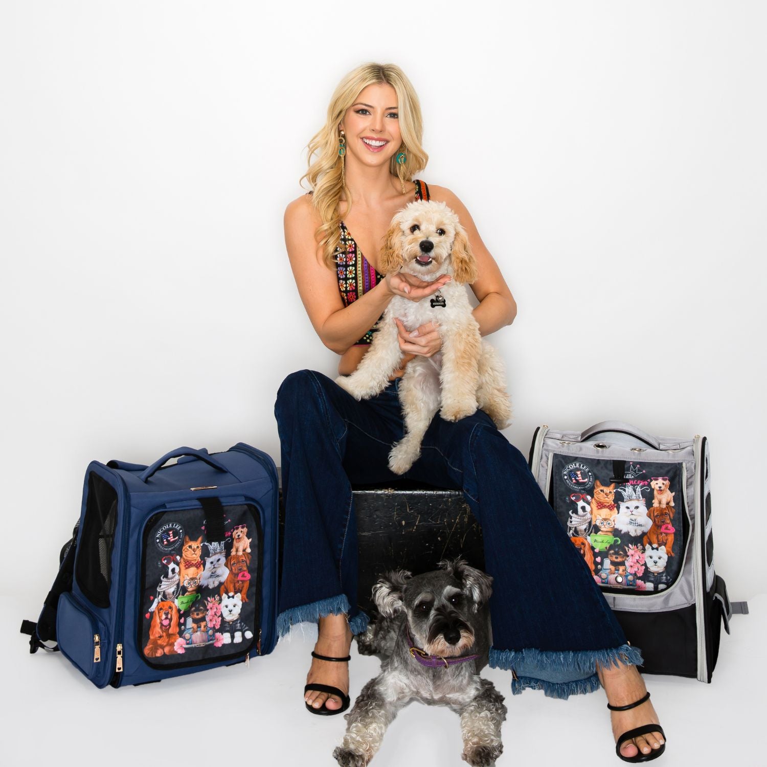 Expandable Pet Carrier Backpack for Small Pets, Multiple Pockets