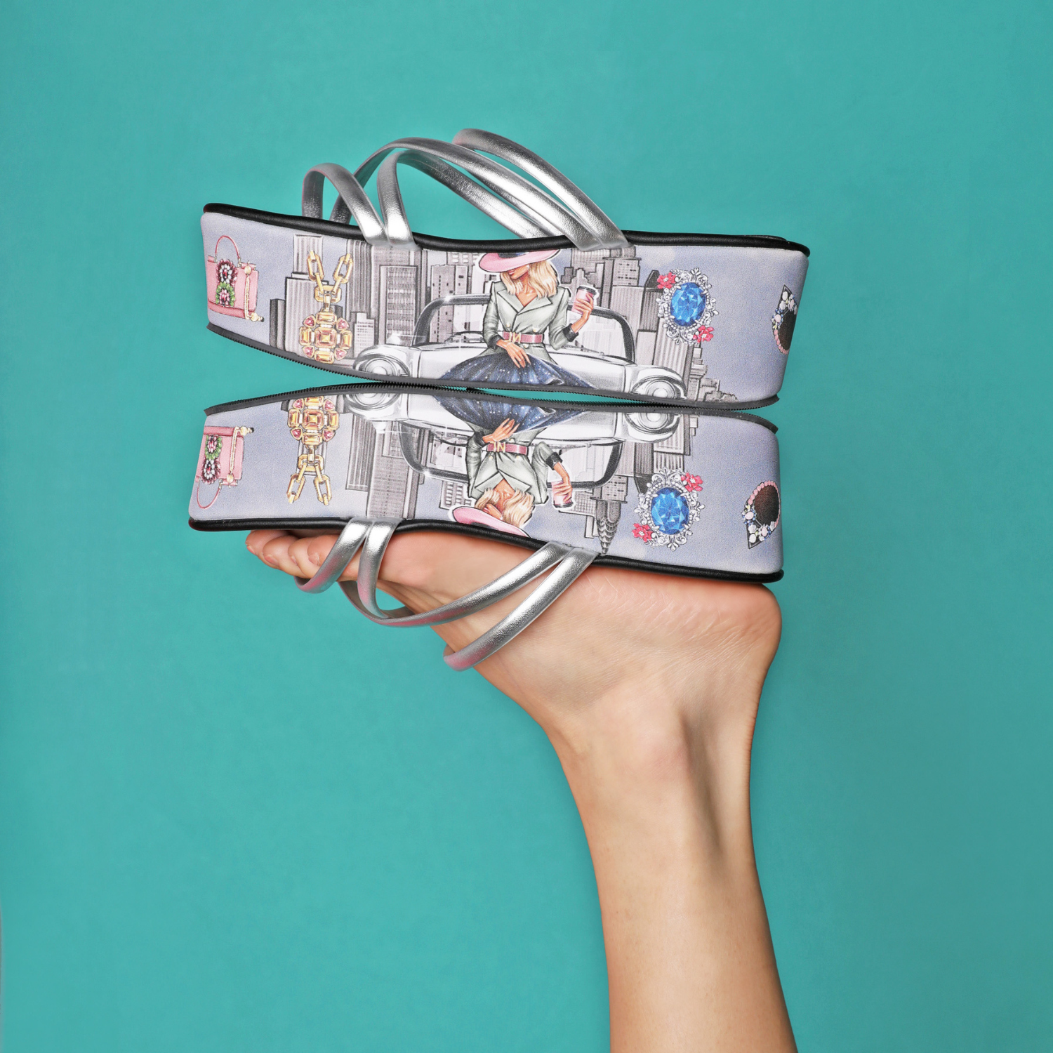 MULTI STRAP PLATFORM SANDALS