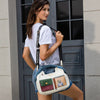 COLORBLOCK TOP HANDLE HANDBAG