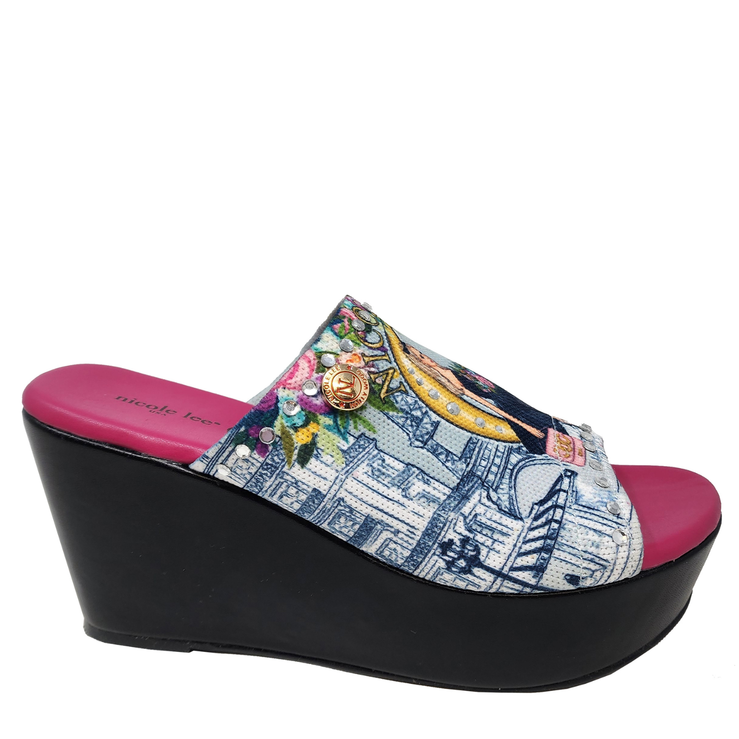 OUR NICOLE LEE CASUAL WEDGE SANDALS IN OUR DREAMING THE CITY DESIGN.