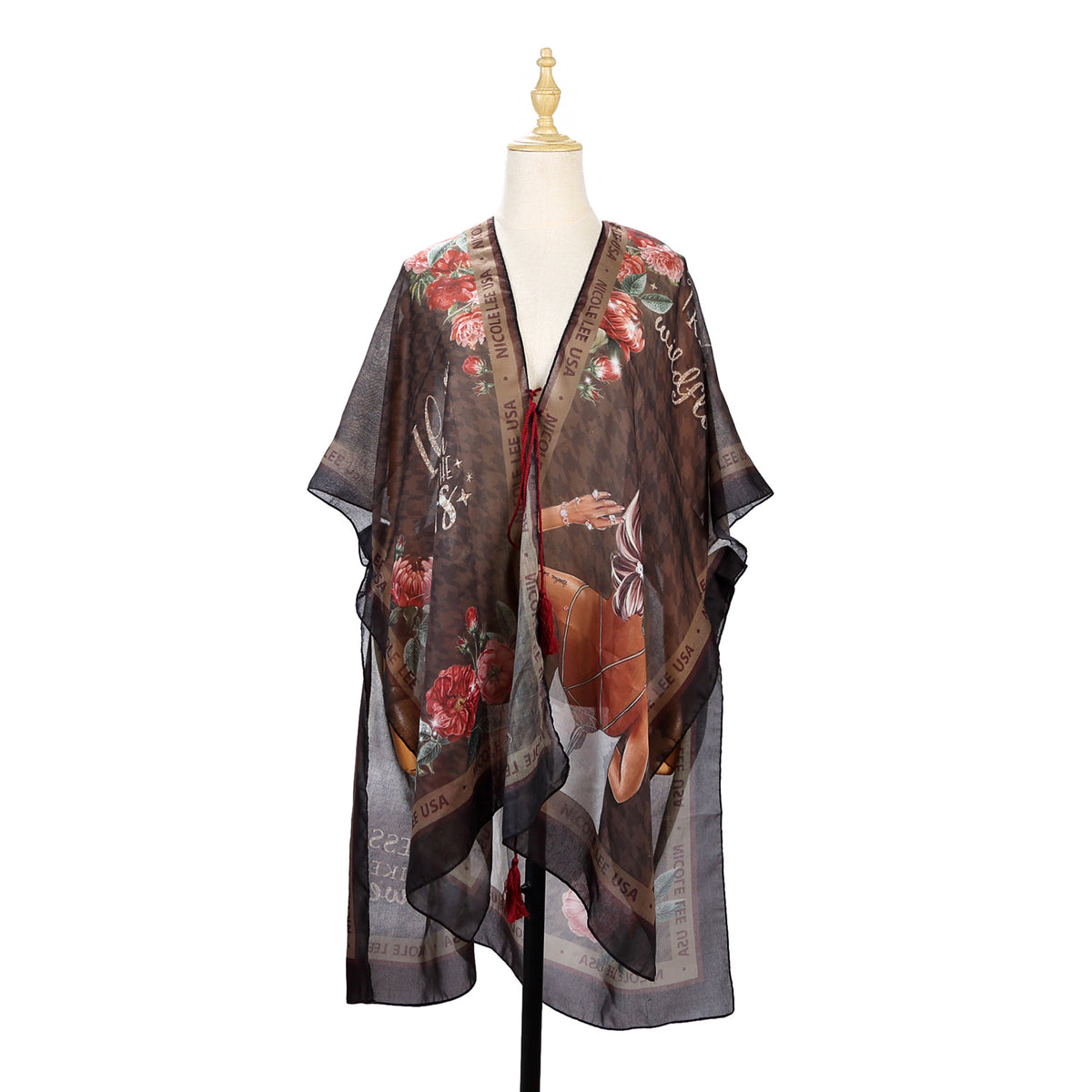 WHITE MANNEQUIN IN OUR NICOLE LEE KIMONO SISTERS SECRET DESIGN