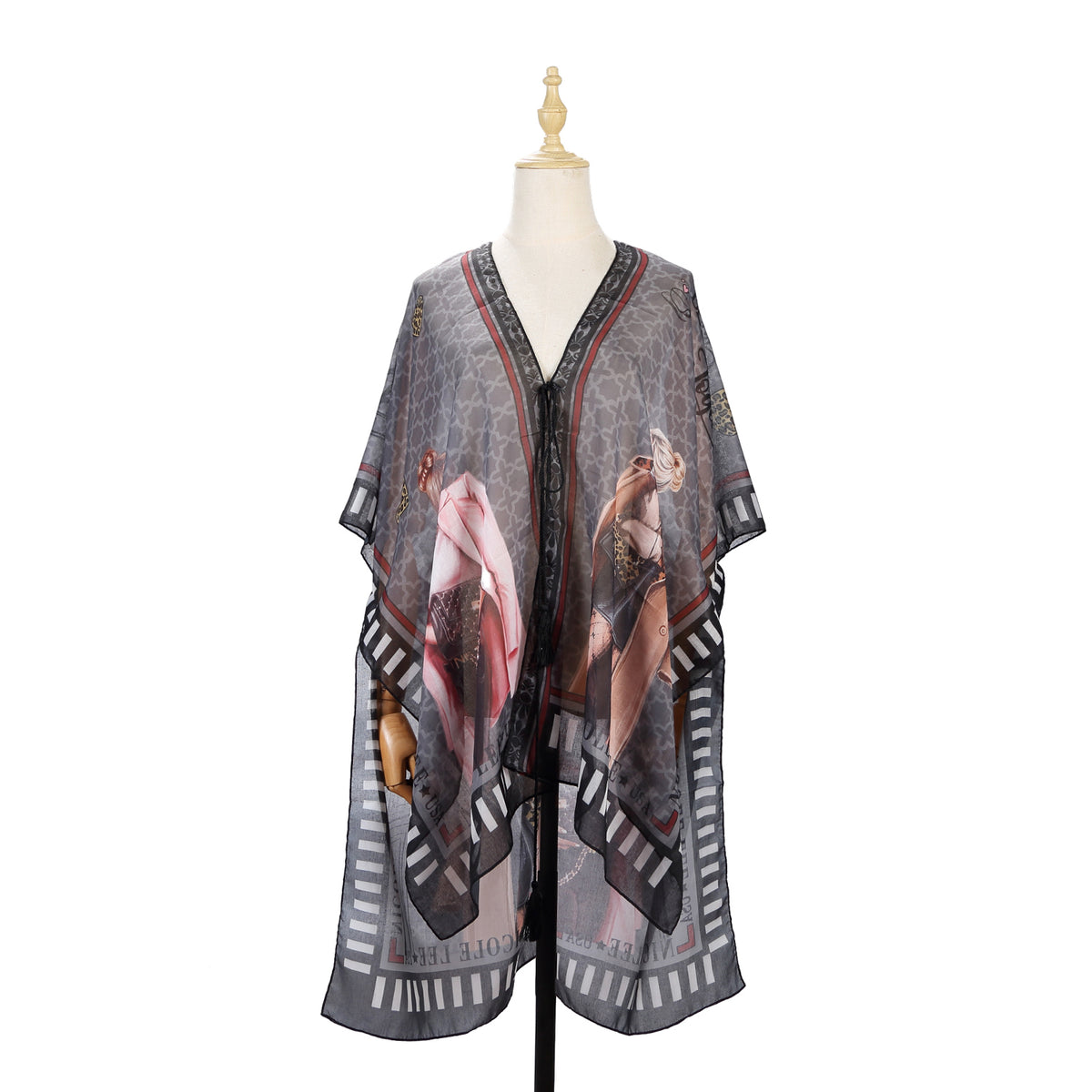 WHITE MANNEQUIN IN OUR NICOLE LEE KIMONO LADIES NIGHT OUT DESIGN