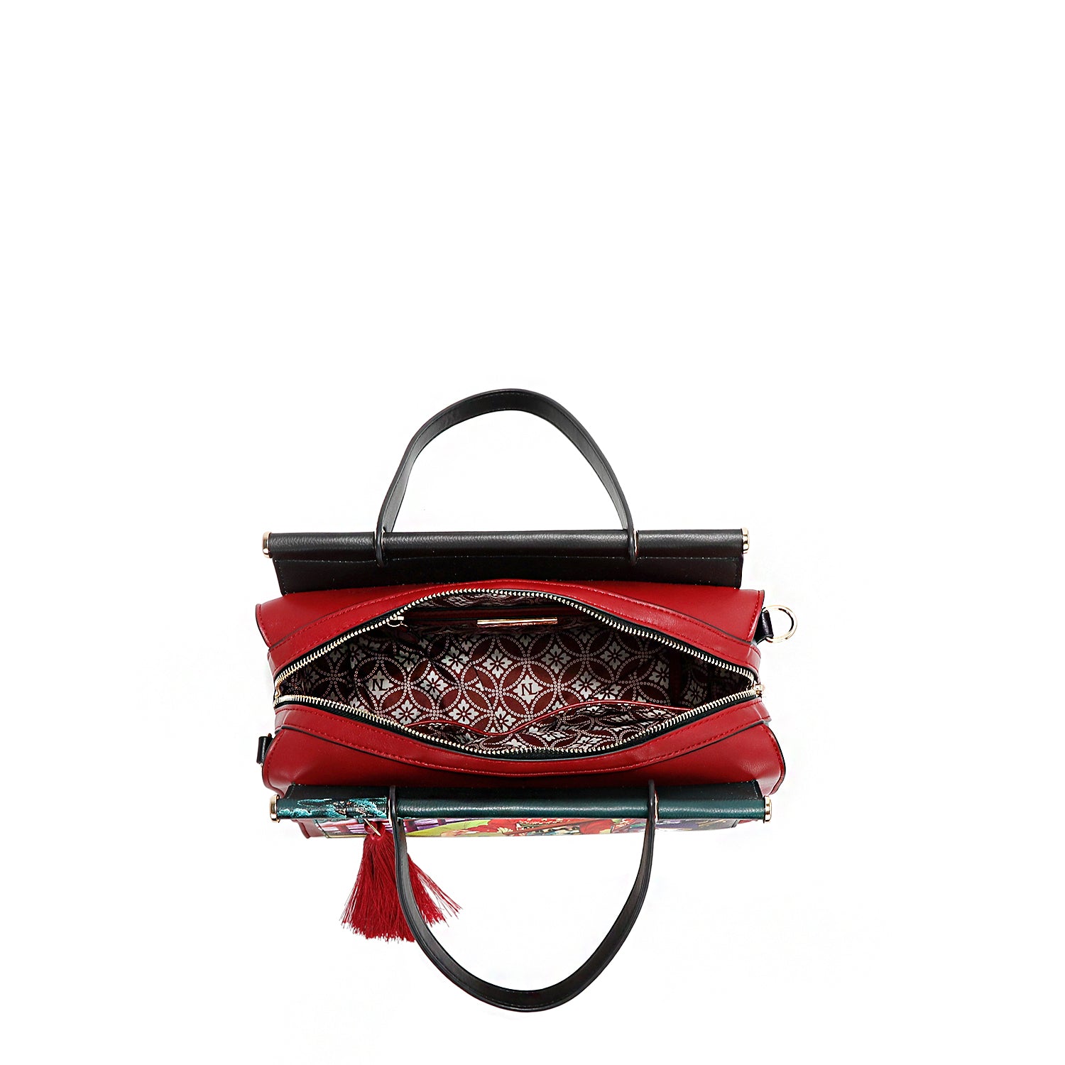 Akiko La Belleza Satchel Handbag with Embellishments, Detachable