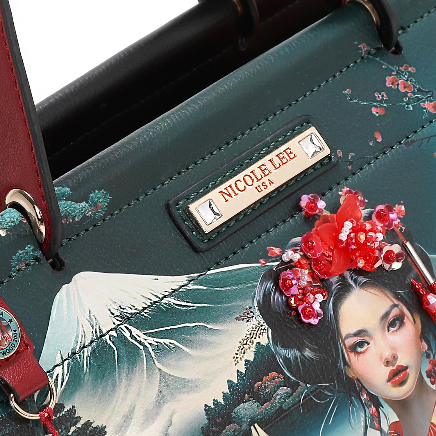 バッグ Caristyle Calista Handbag, Embellished with High-shine Gold Metal Accents