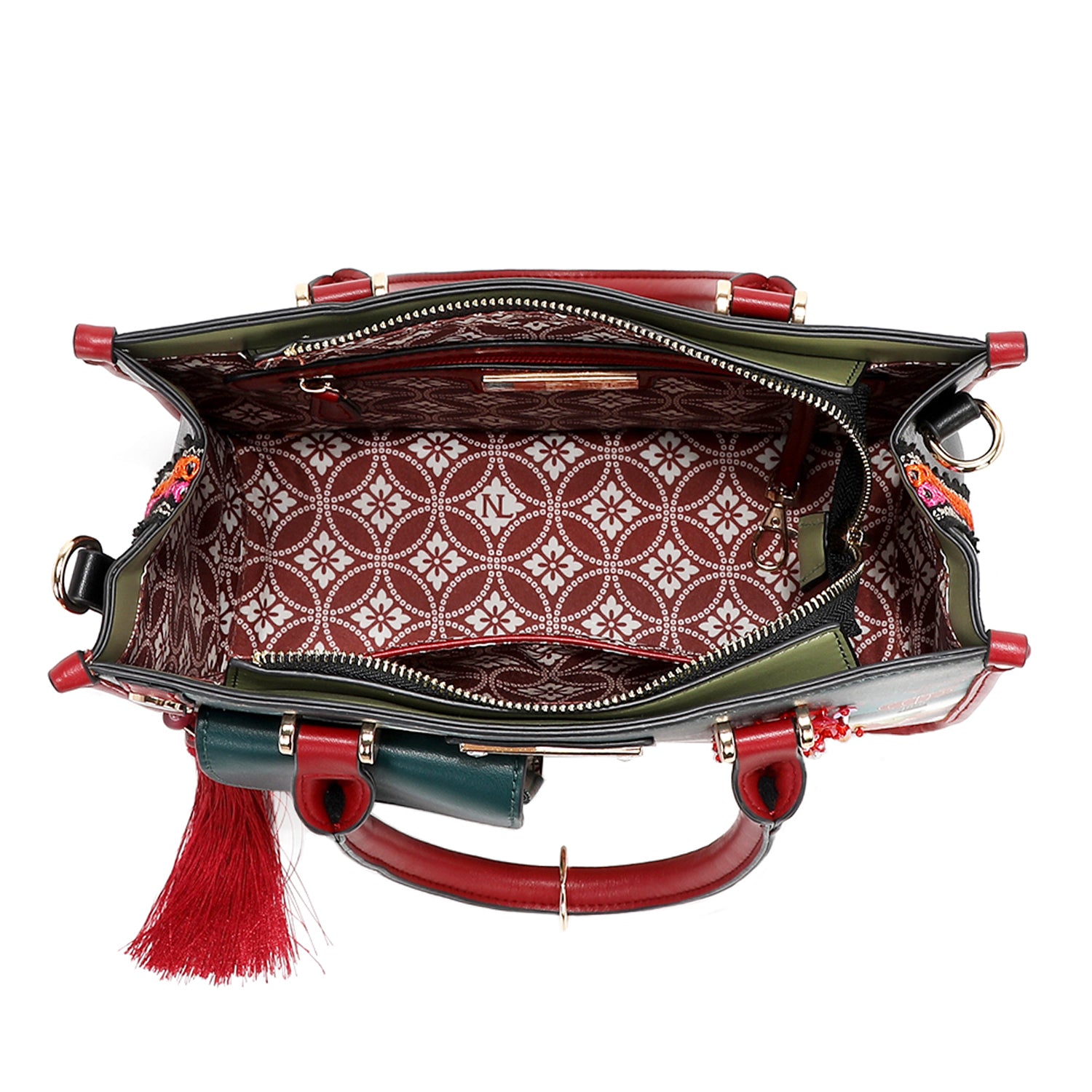 bijouCHANELノベルティーバック Akiko La Belleza Satchel Handbag with Embellishments, Detachable