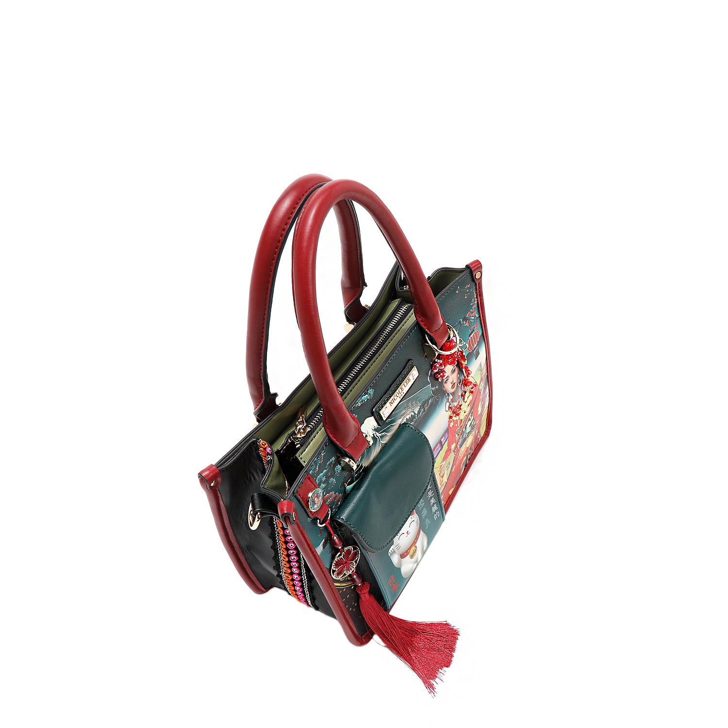 bijouCHANELノベルティーバック Akiko La Belleza Satchel Handbag with Embellishments, Detachable