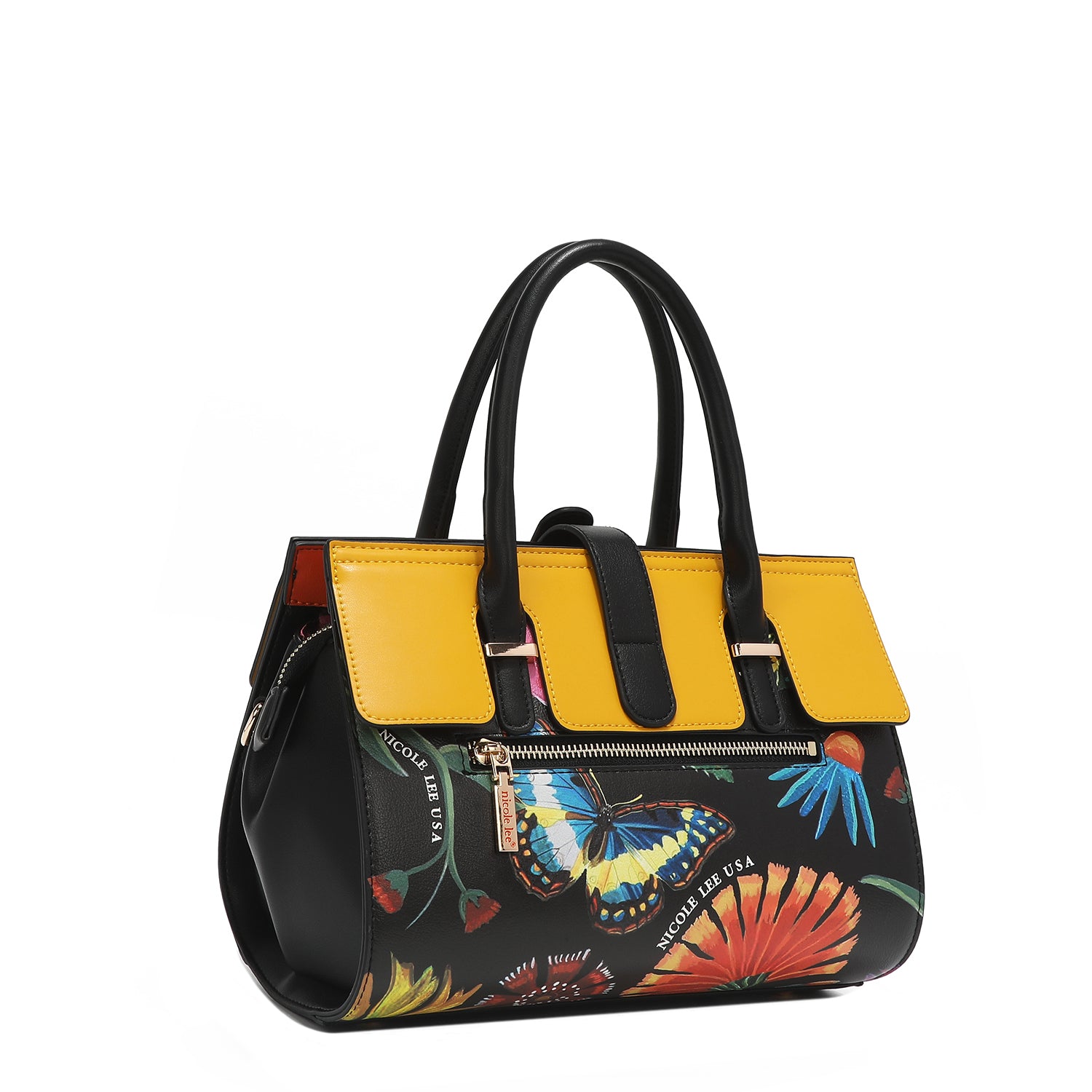 Ava Vegan Leather Designer Satchel, Women's Fashion Print Handbag – Nicole  Lee Online
