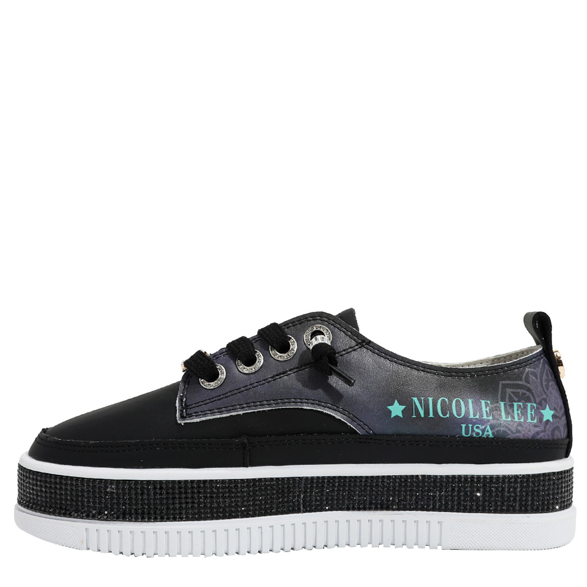 BLING PLATFORM LEATHER SNEAKER