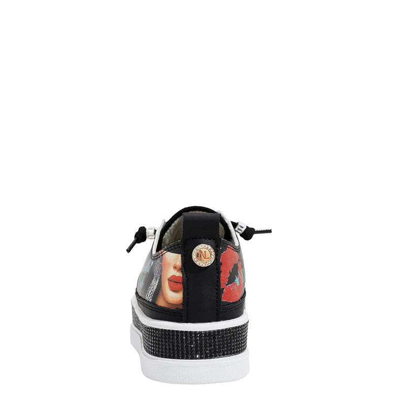 BLING PLATFORM LEATHER SNEAKER