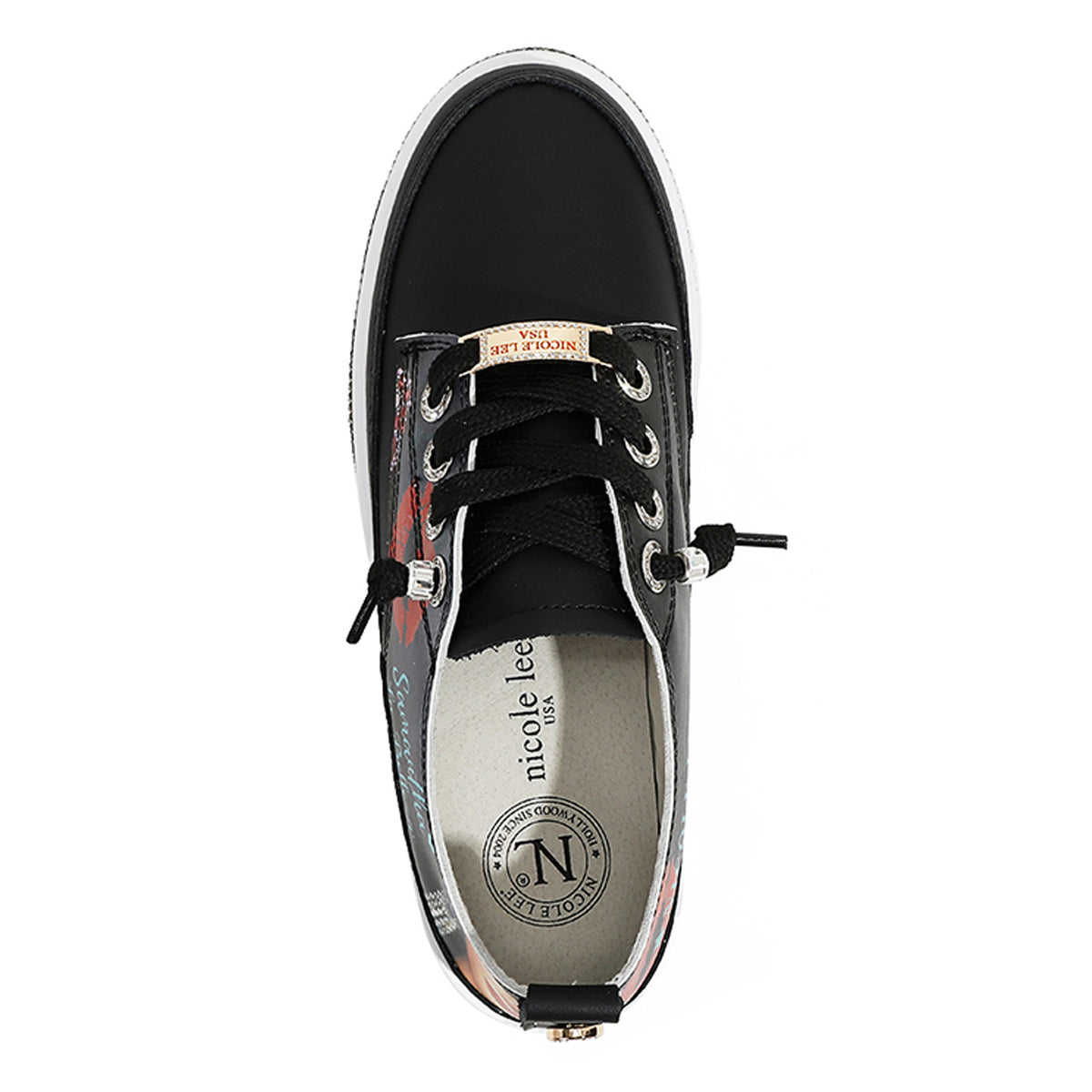 BLING PLATFORM LEATHER SNEAKER