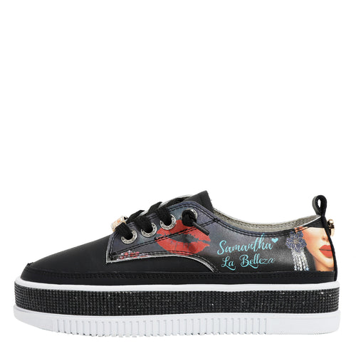 BLING PLATFORM LEATHER SNEAKER