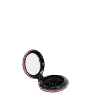 RHINESTONE COMPACT BRUSH MIRROR