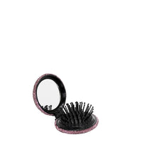 RHINESTONE COMPACT BRUSH MIRROR