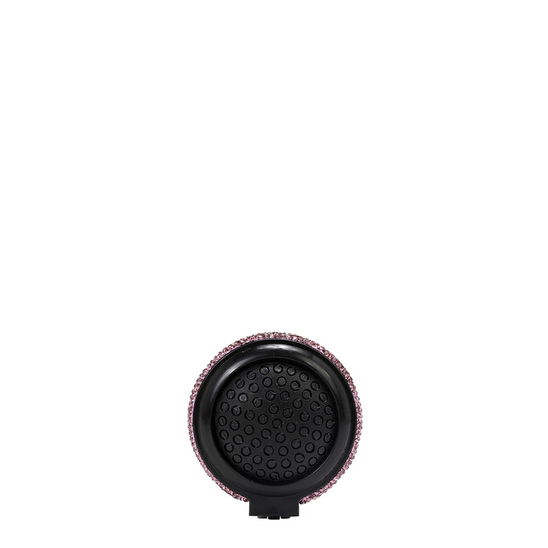 RHINESTONE COMPACT BRUSH MIRROR