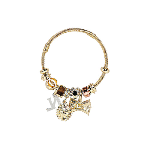 BOW GOLD CHARM BRACELET