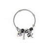 MONOCHROME SILVER CHARM BRACELET