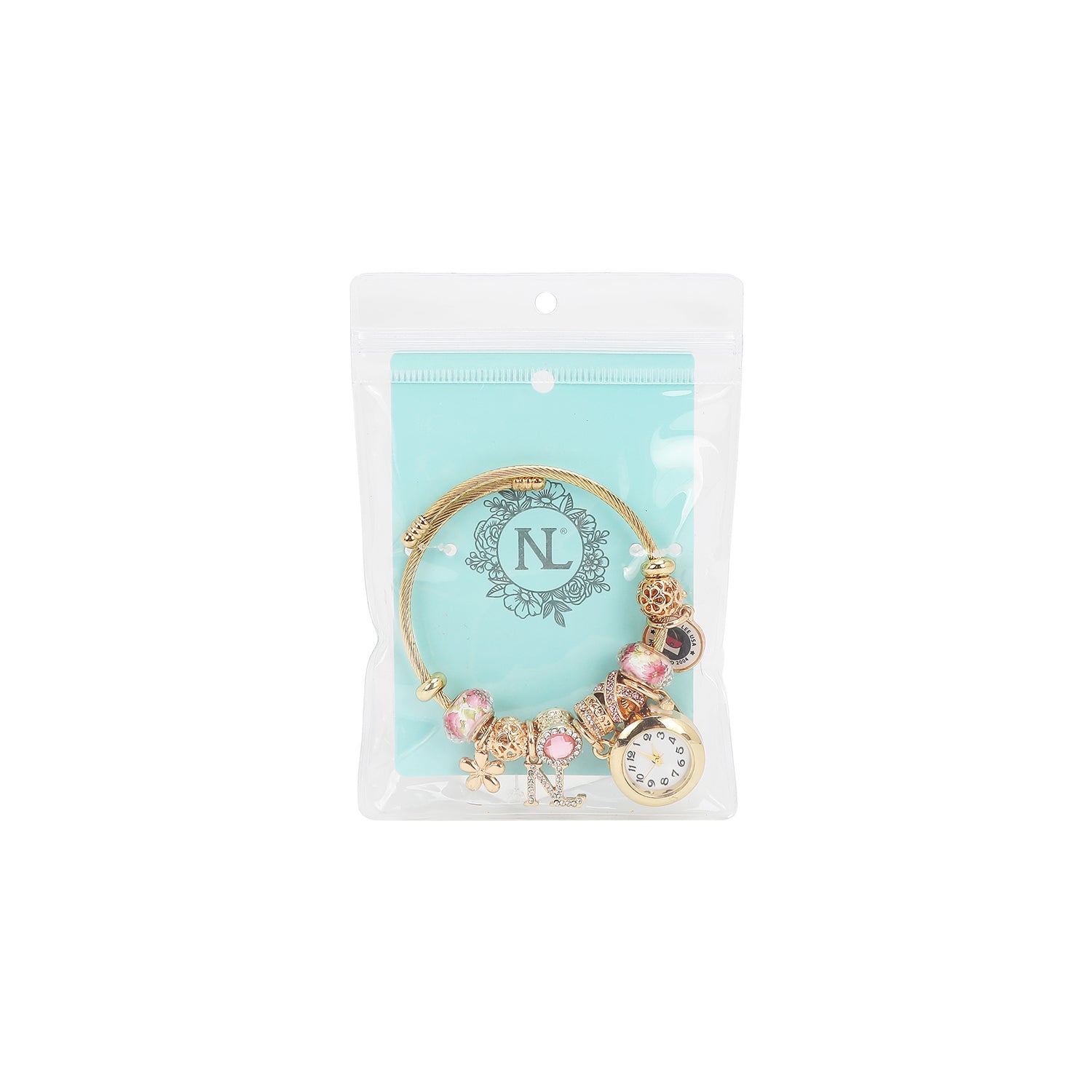CHARM WATCH BRACELET PINK