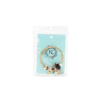 GOLD OCEAN CHARM CABLE BRACELET