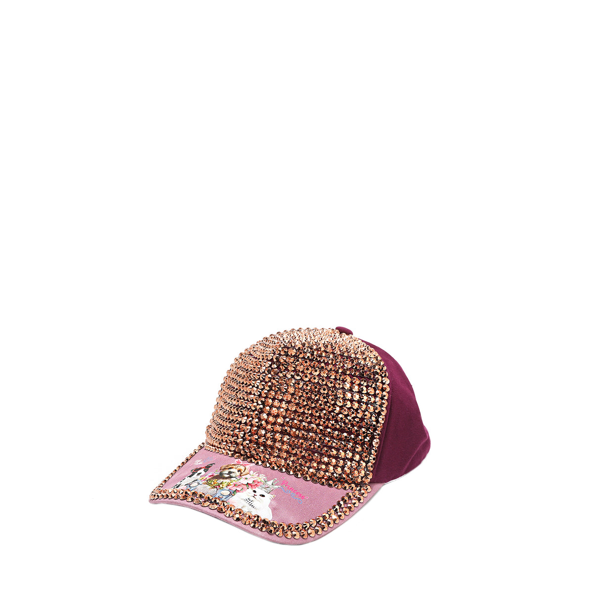 Rhinestone Crown Embellished Baseball Cap, Fashion Hat with 
