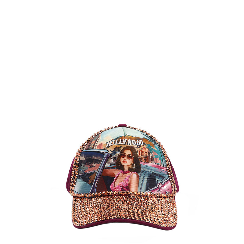 RHINESTONE FASHION CAP