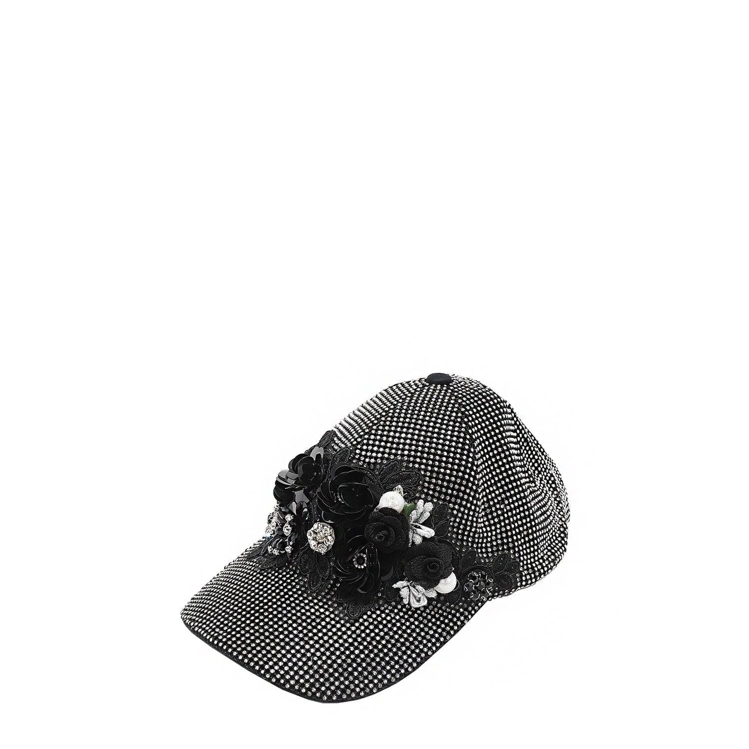 Bijoux Cap, Fashion Hat with Diamond Mesh with Rhinestone and