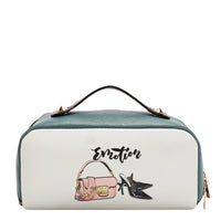 STRUCTURED TOP-HANDLE COSMETIC CASE