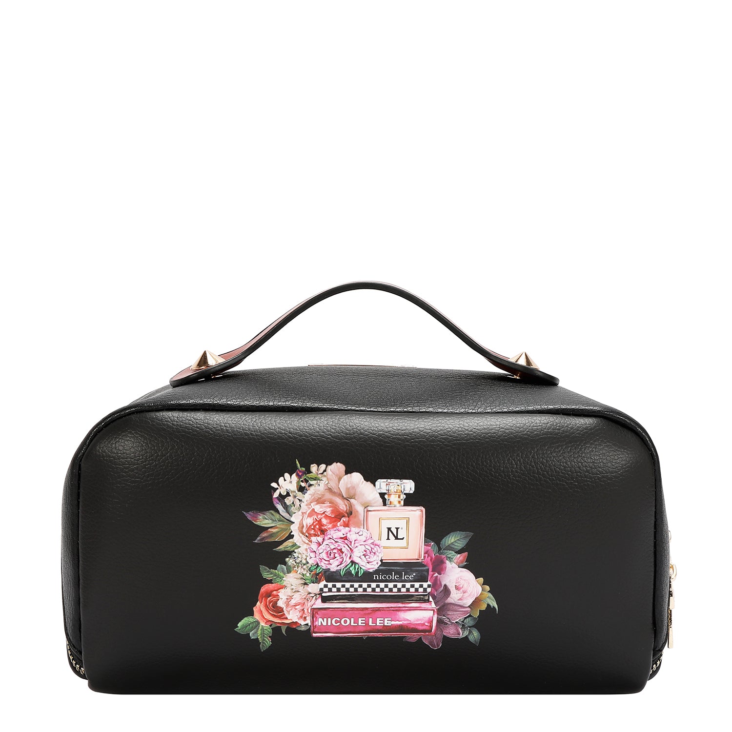 STRUCTURED TOP-HANDLE COSMETIC CASE