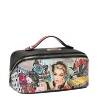 STRUCTURED TOP-HANDLE COSMETIC CASE