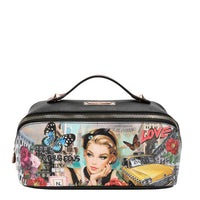 STRUCTURED TOP-HANDLE COSMETIC CASE