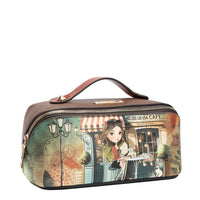 STRUCTURED TOP-HANDLE COSMETIC CASE
