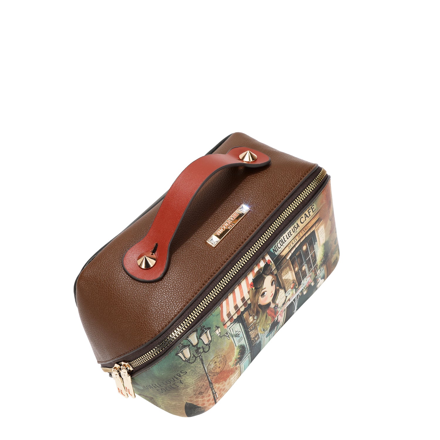 STRUCTURED TOP-HANDLE COSMETIC CASE