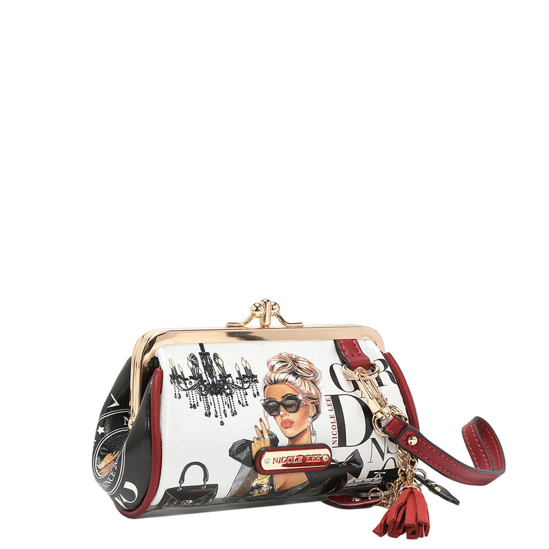 Vanamo big kiss-lock purse, pink - Nuppu Print Company
