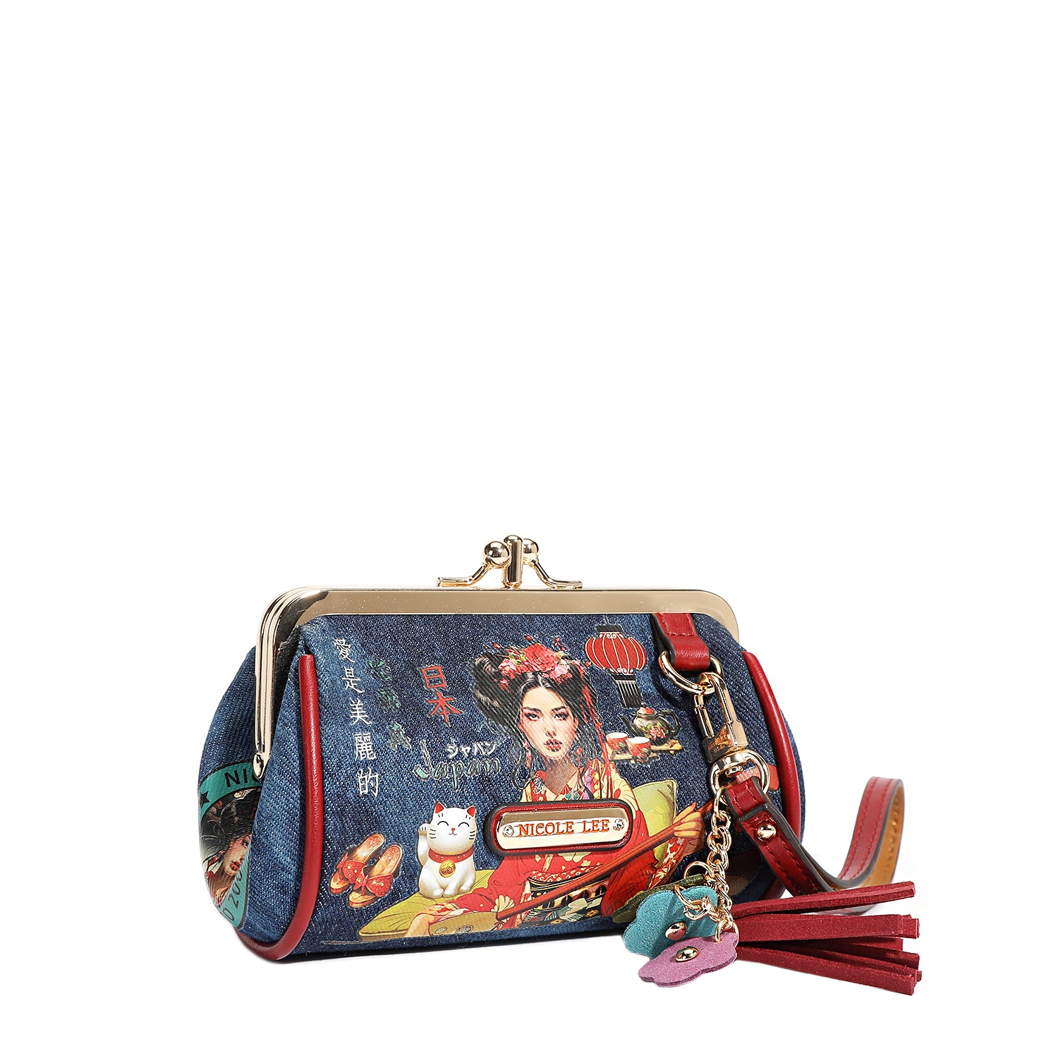 希少！◆Lee Denimリメイクダッフルバッグ& ウォレット◆ Sofia Montana Denim Satchel Bag with Embellishments. – Nicole Lee