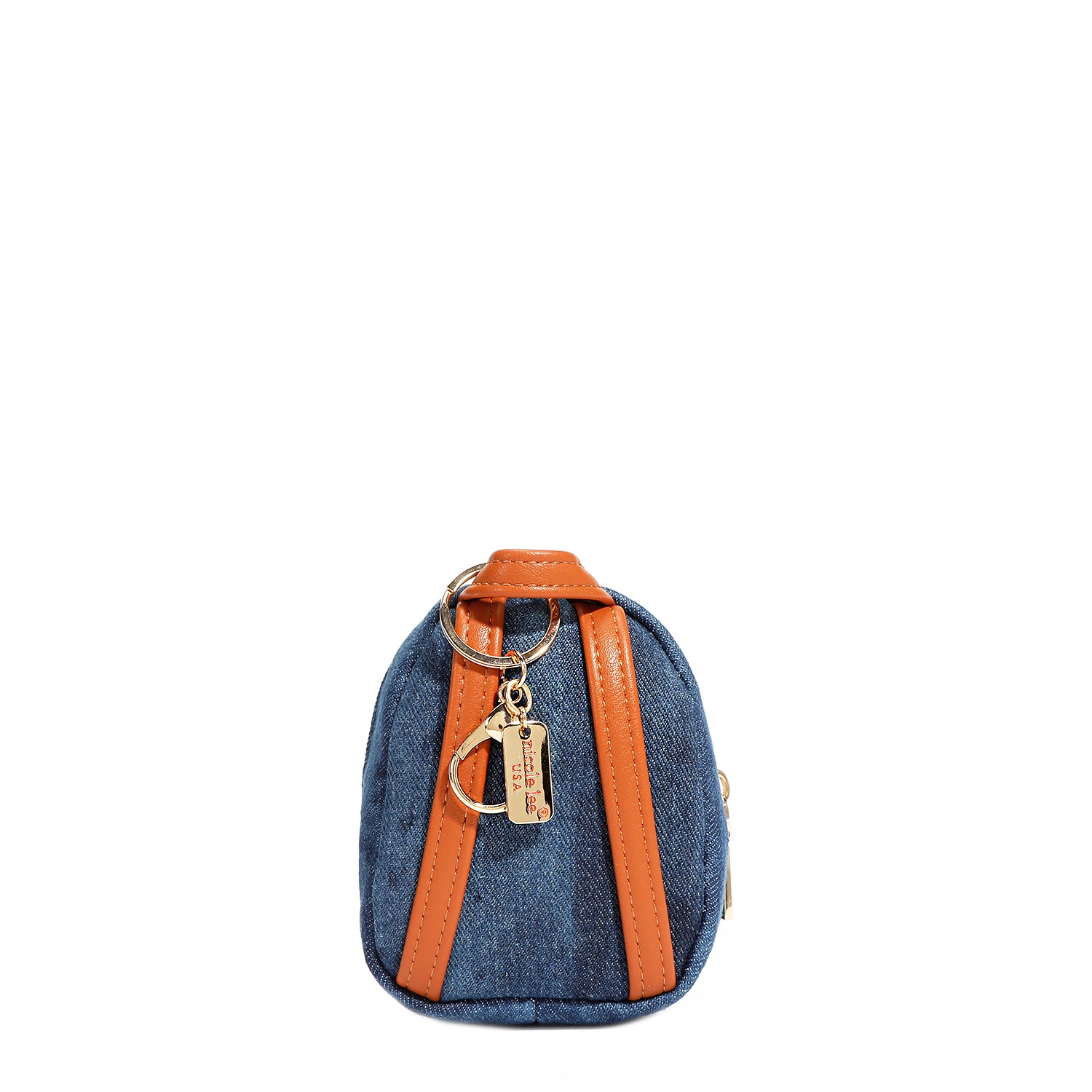 Denim Mini Coin Purse Backpack Keychain, Small Women's Travel