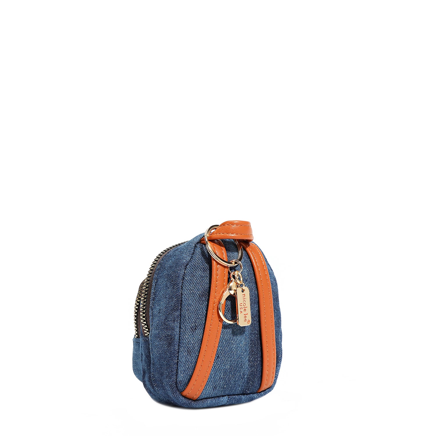 coach backpack coin purse Denim Mini Coin Purse Backpack Keychain, Small Women's Travel Accessory – Nicole Lee Online