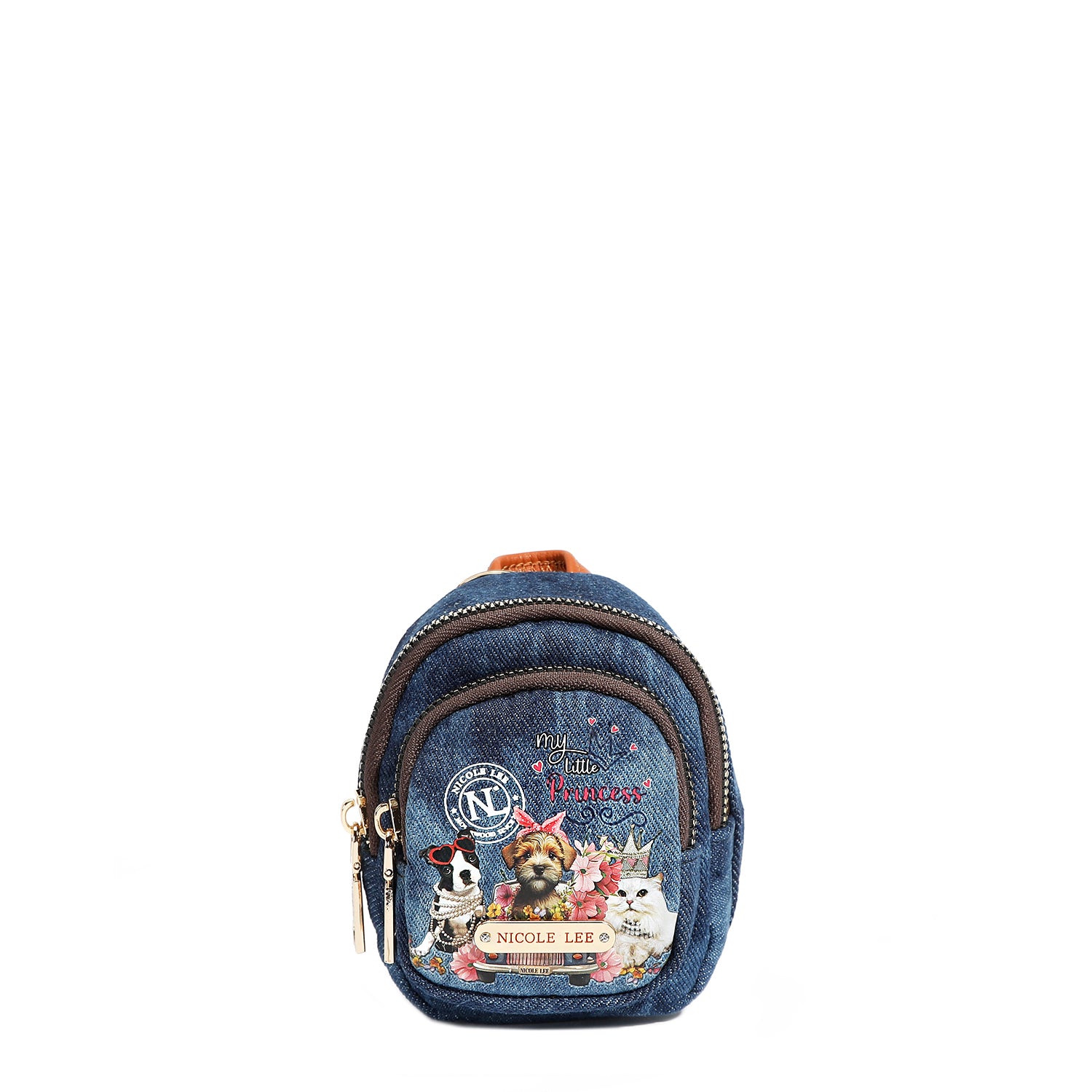 キャリーバッグ・スリング COZY-N Butter bag (Denim version) Denim Mini Coin Purse Backpack Keychain, Small Women's Travel