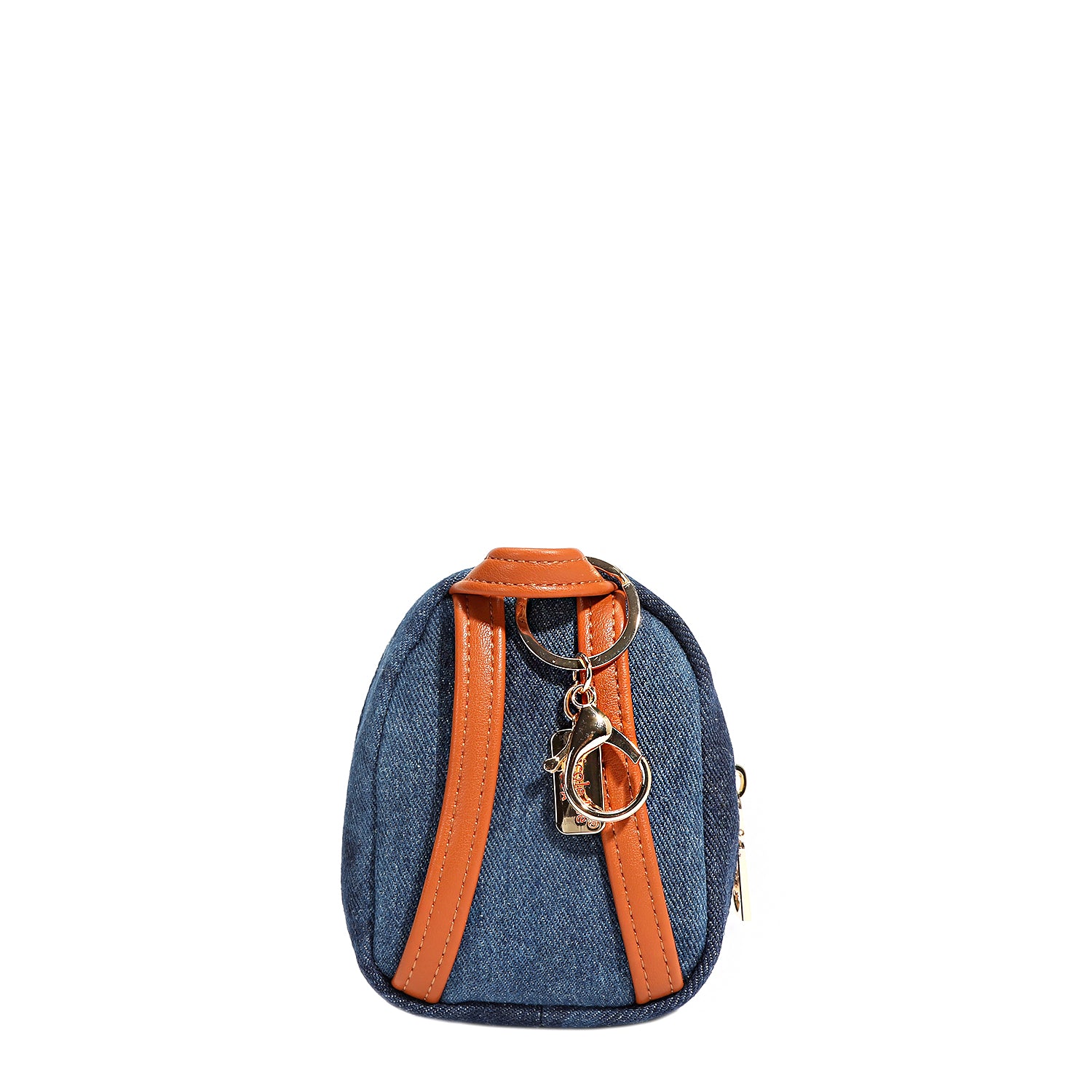 Denim Mini Coin Purse Backpack Keychain, Small Women's Travel