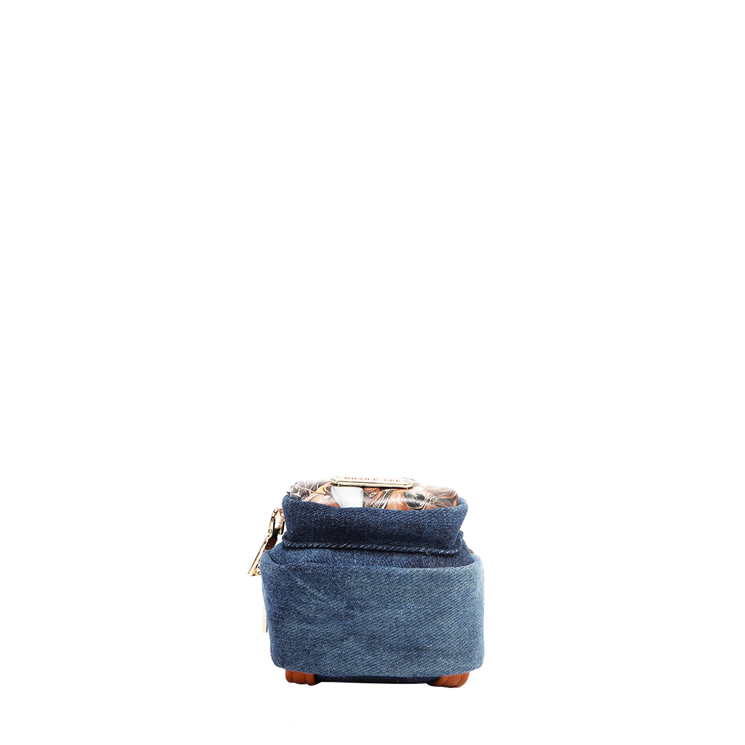 Denim Mini Coin Purse Backpack Keychain, Small Women's Travel