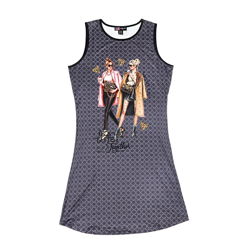 Nicole Lee Fashion Embellished Bling Tank Top Dress, Scoop Neck Mini Length  – Nicole Lee Online