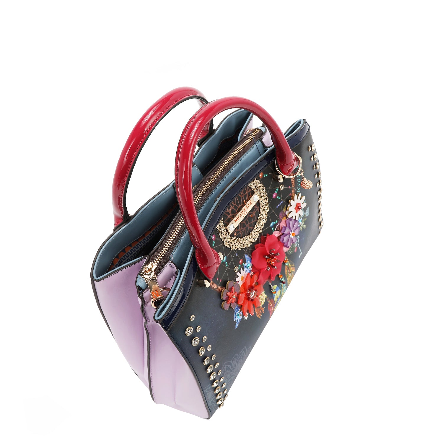 Dream Comes True Satchel Bag with Embellishments that Combines