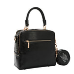 EMBOSSED LOGO SQUARE HANDBAG