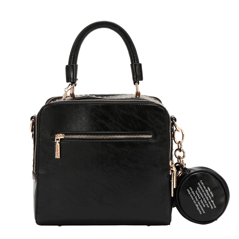 EMBOSSED LOGO SQUARE HANDBAG