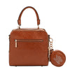 EMBOSSED LOGO SQUARE HANDBAG