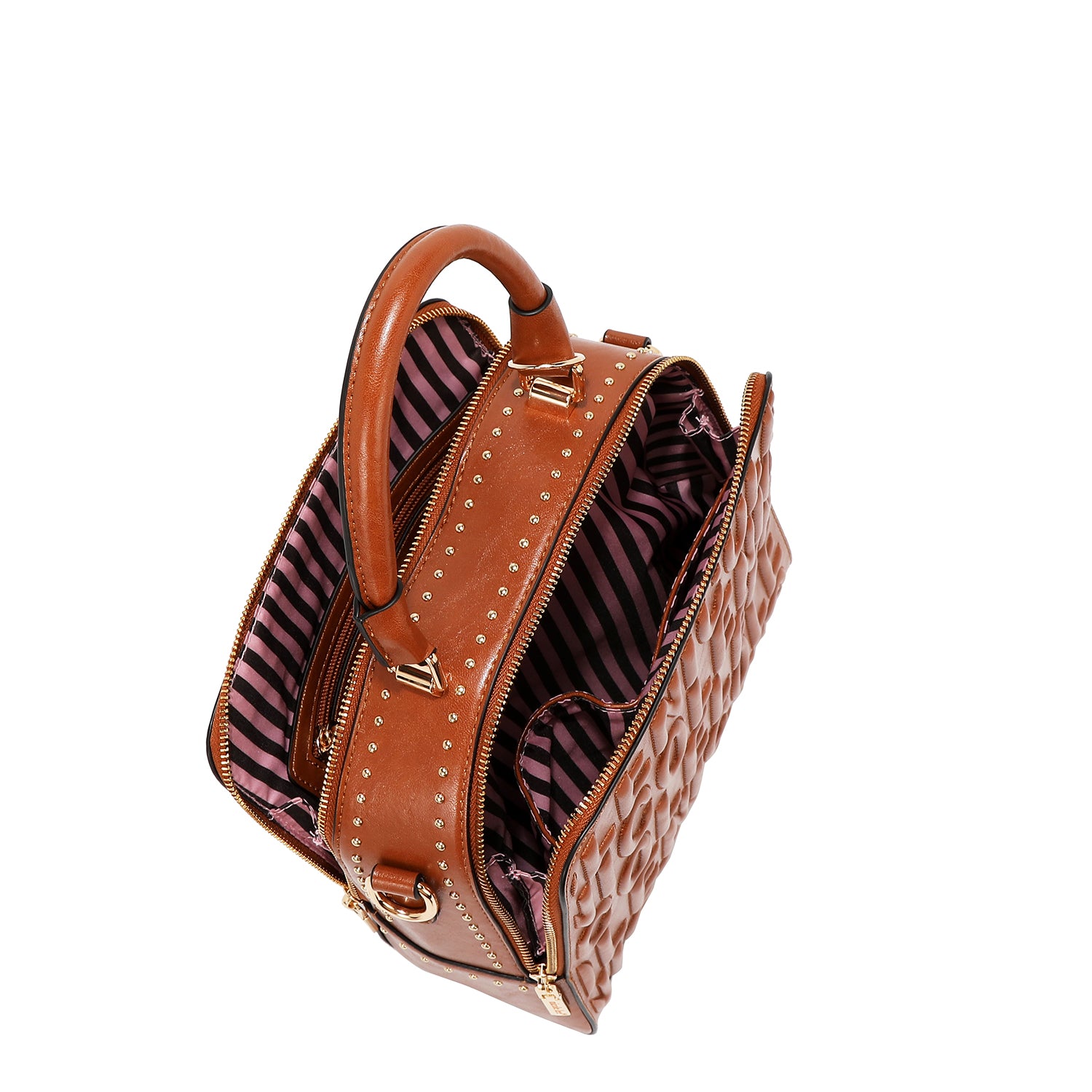 EMBOSSED LOGO SQUARE HANDBAG