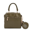 EMBOSSED LOGO SQUARE HANDBAG